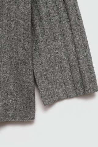 Pull-over maille côtelée - Gris