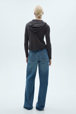 Pull-over maille capuche - Anthracite