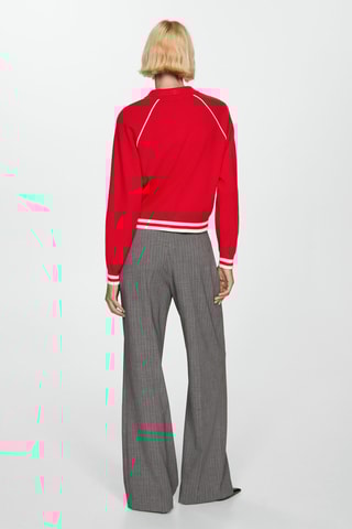 Pull-over à bords contrastants - Rouge