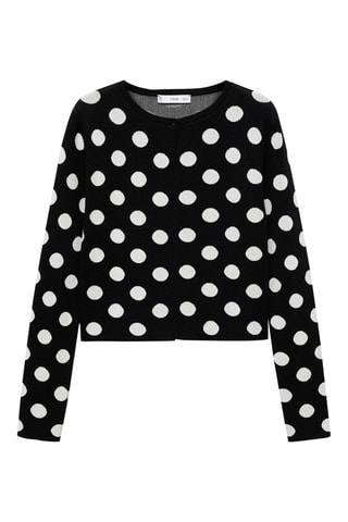 Cardigan maille pois - Noir