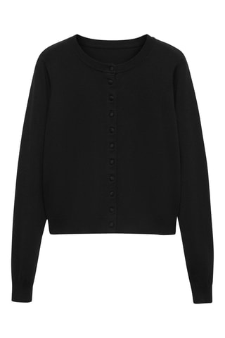 Cardigan maille fine - Noir