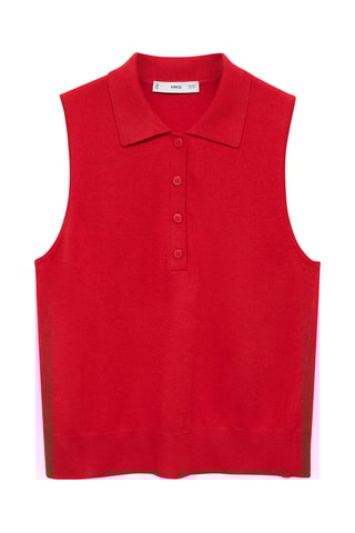 Fijn Geweven Vest - Rood