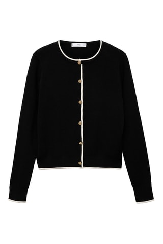 Cardigan maille boutons - Noir