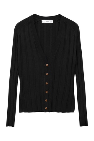 Cardigan maille boutons - Noir