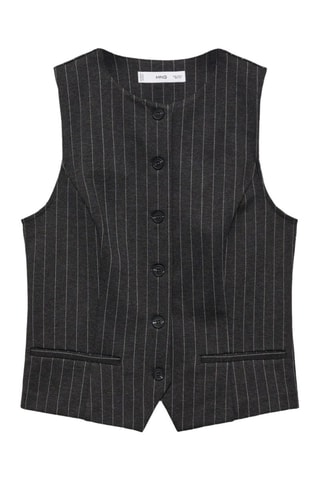 Gilet maille point de Rome - Gris