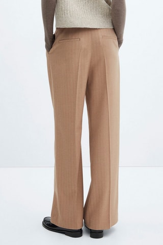 Pantalon à fines rayures - Beige