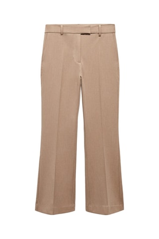Pantalon évasé crop - Marron moyen