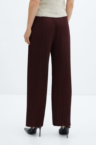 Pantalon droit plissé - Violet