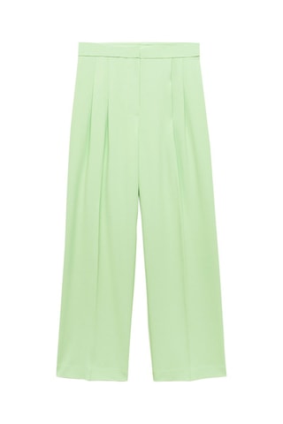 Pantalon pinces wideleg - Vert pastel