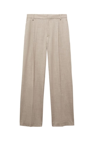 Pantalon droit jaspé - Beige