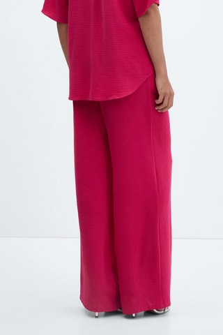 Pantalon wideleg taille élastique - Fuchsia