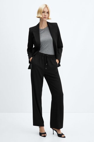 Pantalon taille élastique - Noir