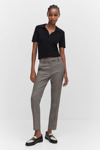 Pantalon skinny taille normale  Gris