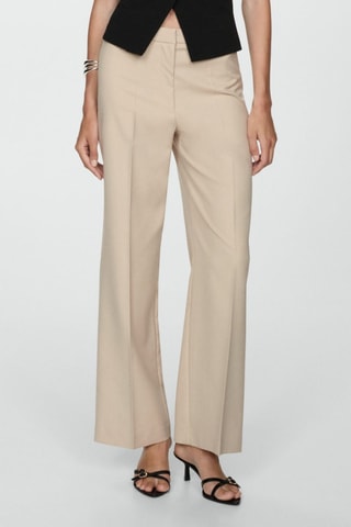 Pantalon droit pinces - Sable
