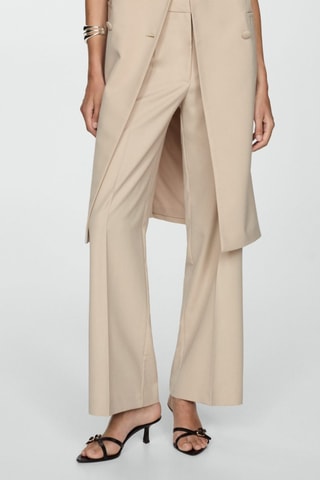 Pantalon droit pinces - Sable
