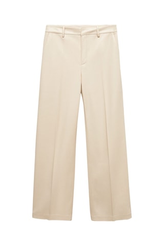 Pantalon wideleg similicuir - Écru