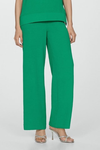Pantalon fluide wideleg - Vert
