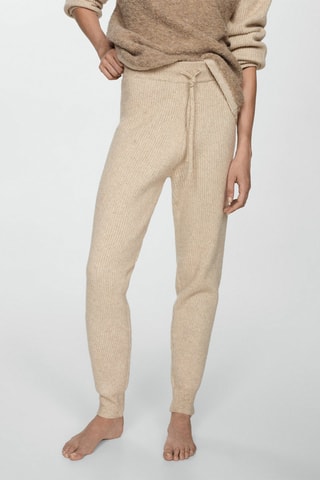 Pantalon jogger maille - Beige