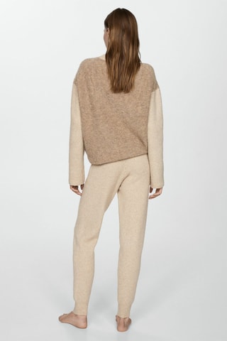 Pantalon jogger maille - Beige