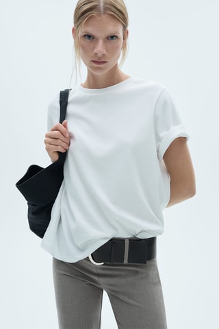 Pantalon droit avec ceinture - Gris