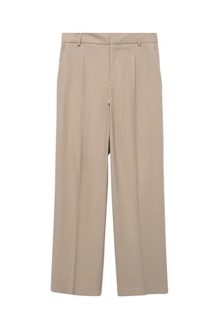 Pantalon droit pinces - Marron