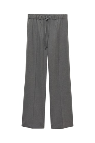 Pantalon droit taille élastique - Gris
