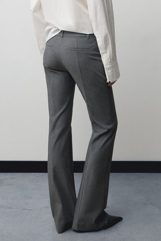Pantalon évasé taille normale - Gris
