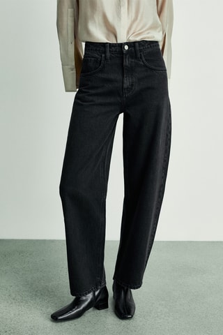 Jean Balloon taille haute - Noir