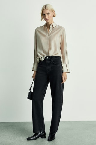 Jean Balloon taille haute - Noir