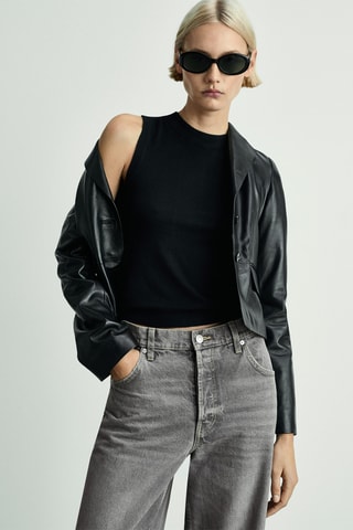 Jean wideleg loose taille normale - Gris