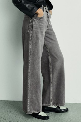 Jean wideleg loose taille normale - Gris