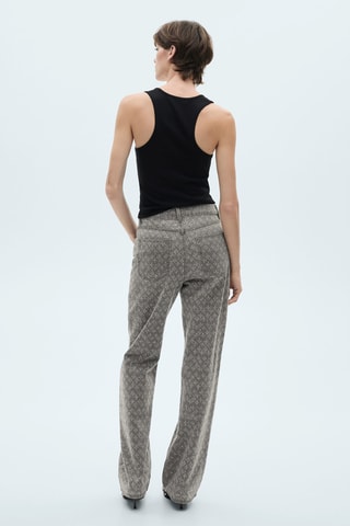 Jean droit détail strass - Gris