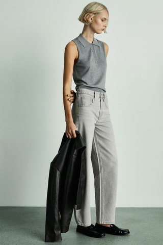 Jean Balloon taille haute - Gris