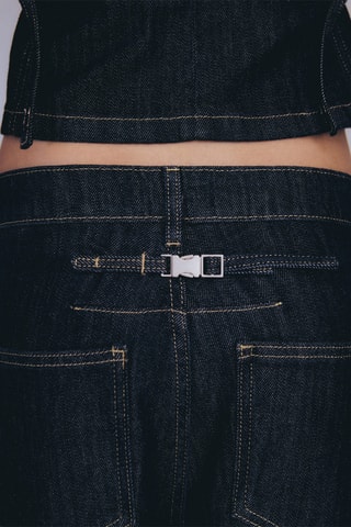 Jean wideleg taille basse - Bleu marine foncé