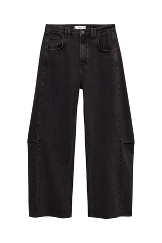 Jean wideleg loose taille basse - Noir