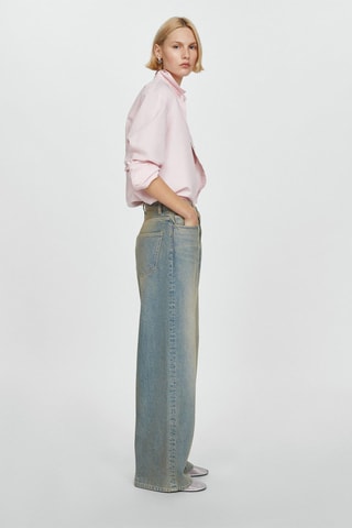Jean wideleg loose taille basse - Bleu
