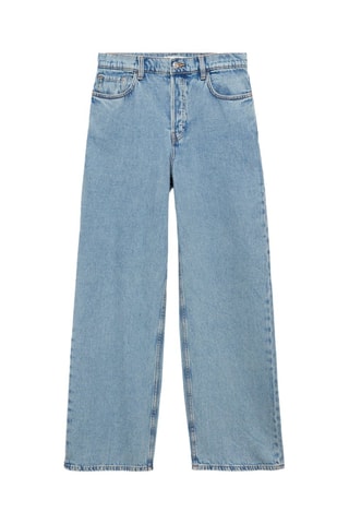 Jean wideleg loose taille basse - Bleu