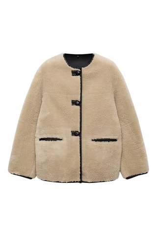 Manteau imprimé coton - Écru