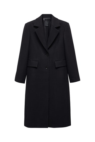 Manteau en laine structuré - Noir