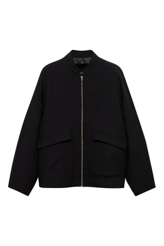 Veste bomber oversize - Noir