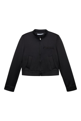 Veste crop poches - Noir