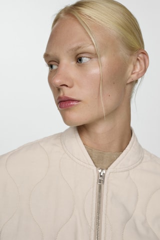 Veste bomber matelassée - Écru