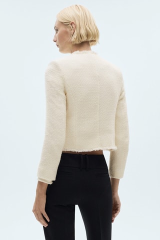Veste en tweed à poches - Écru