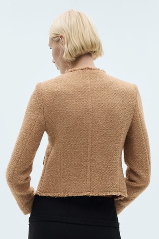 Veste en tweed à poches - Marron