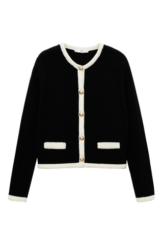 Veste maille boutons - Noir