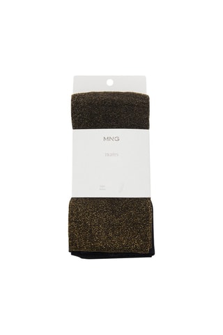 Collants détail Lurex - Doré