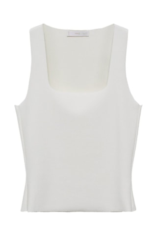 Top bretelles larges - Ecru
