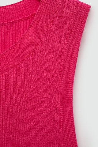Top maille côtelée - Fuchsia
