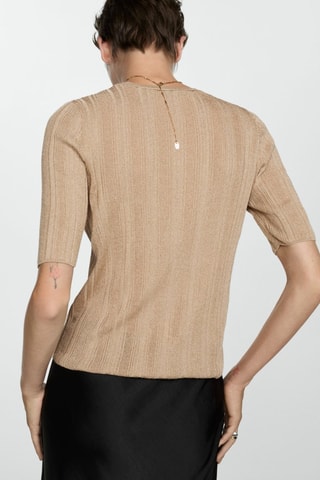 Top maille Lurex - Doré