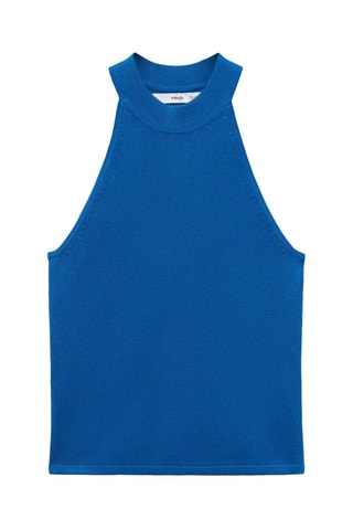 Top maille emmanchures américaines - Bleu électrique